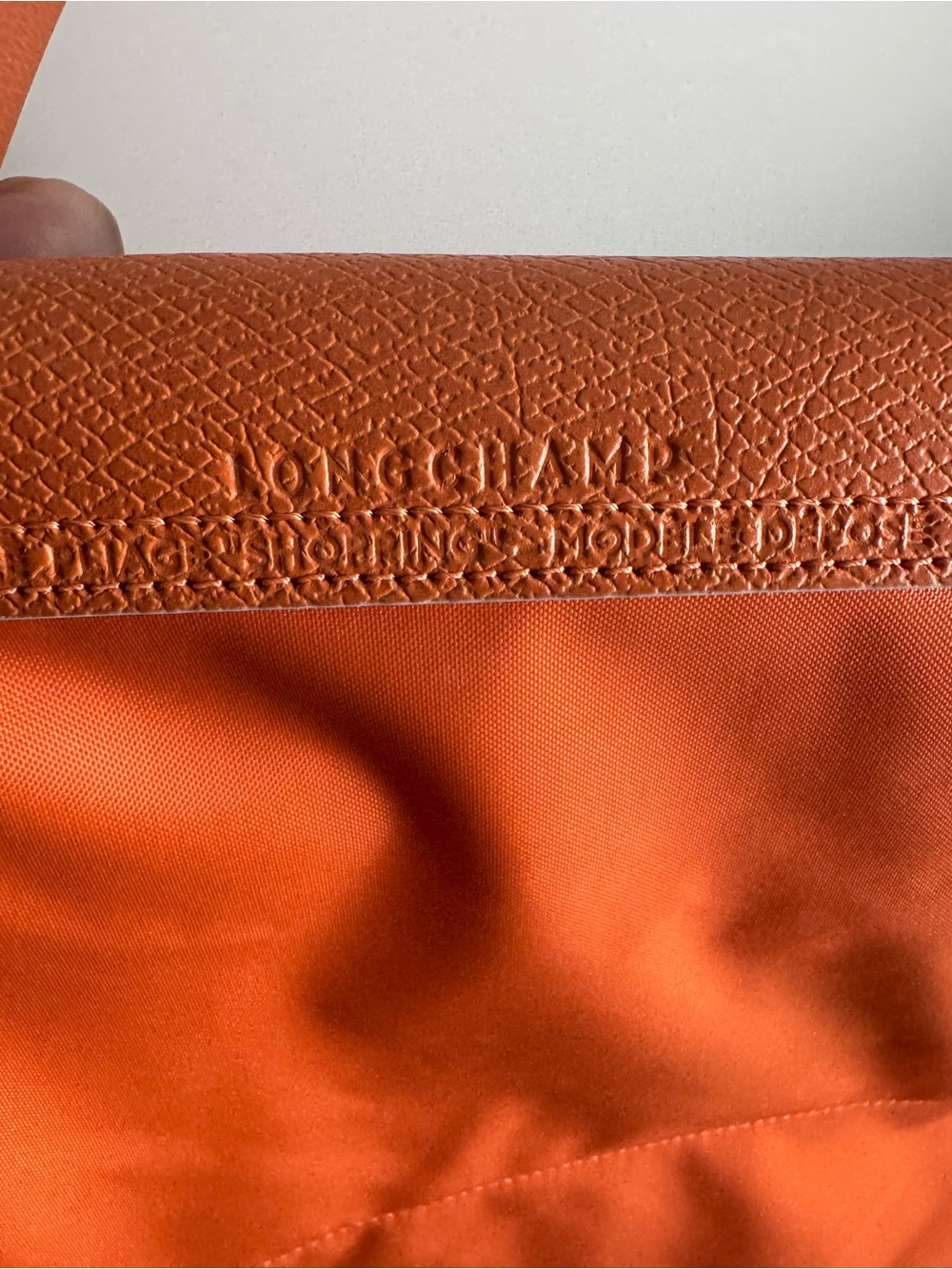 Longchamp Le Pliage Original Large Shoulder Tote Bag Orange Recycled Canvas - Picture 9 of 13
